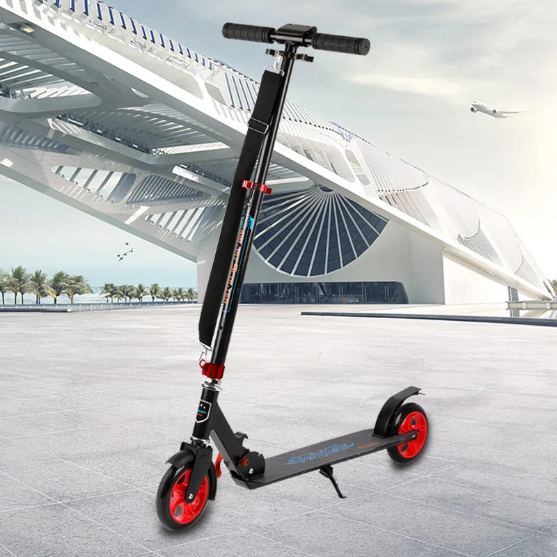 Складной Двухколесный самокат из алюминиевого сплава для взрослых | Спорт и