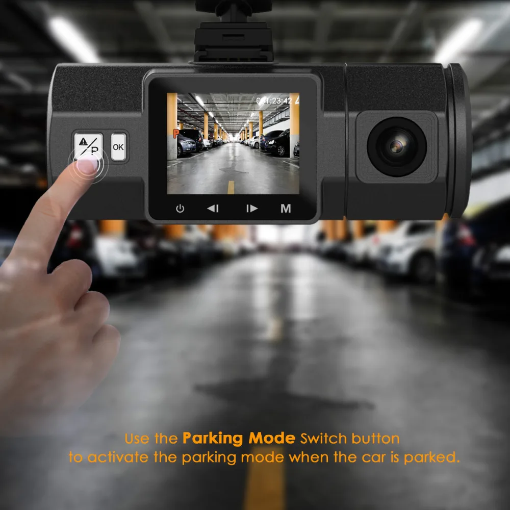 VANTRUE N2 Передняя и кабина двойной объектив Dash Cam 1080P+ 720P Автомобильный видеорегистратор камера видео рекордер с g-сенсором, режим парковки Dashcam