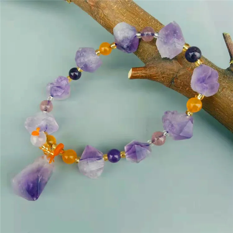 Женский браслет из натурального аметиста камня | Украшения и аксессуары