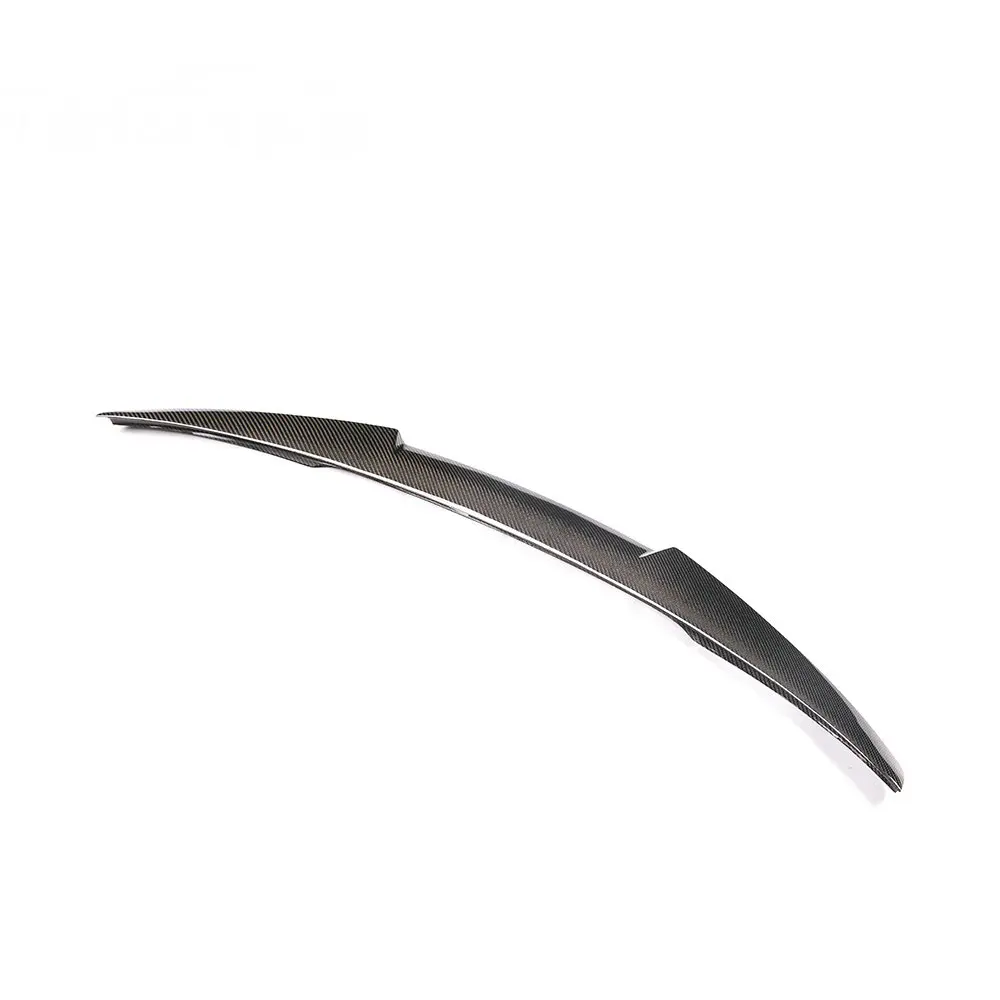 M4 Стиль Настоящее углеродное волокно спойлер на задний багажник крыло крышка