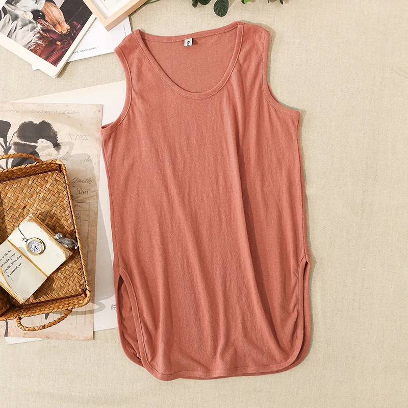 

Spring Summer Women Tank Tops 2021 Fashion O-neck Sleeveless Lady Bustier top W808