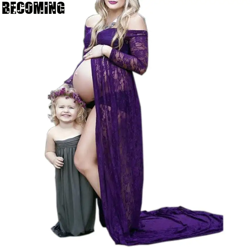 Кружевные платья для беременных фотосессии платье женская одежда с длинным