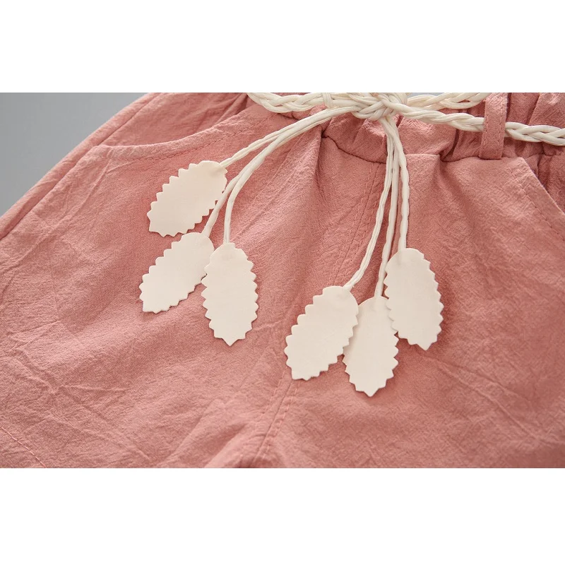 Топы с принтом арбуза и букв для маленьких девочек комплекты одежды шортами