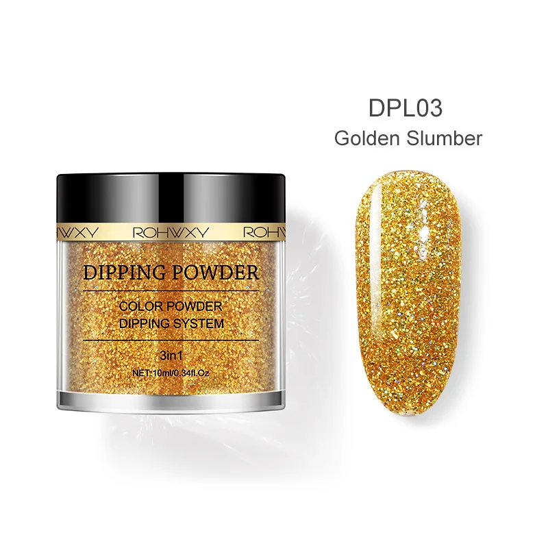 DPL03 10 мл блеск для ногтей окунающие порошки акриловый порошок Shimmer градиент 12 цветов пигмент пыль DIY маникюр украшения для ногтей - Цвет: DPL03
