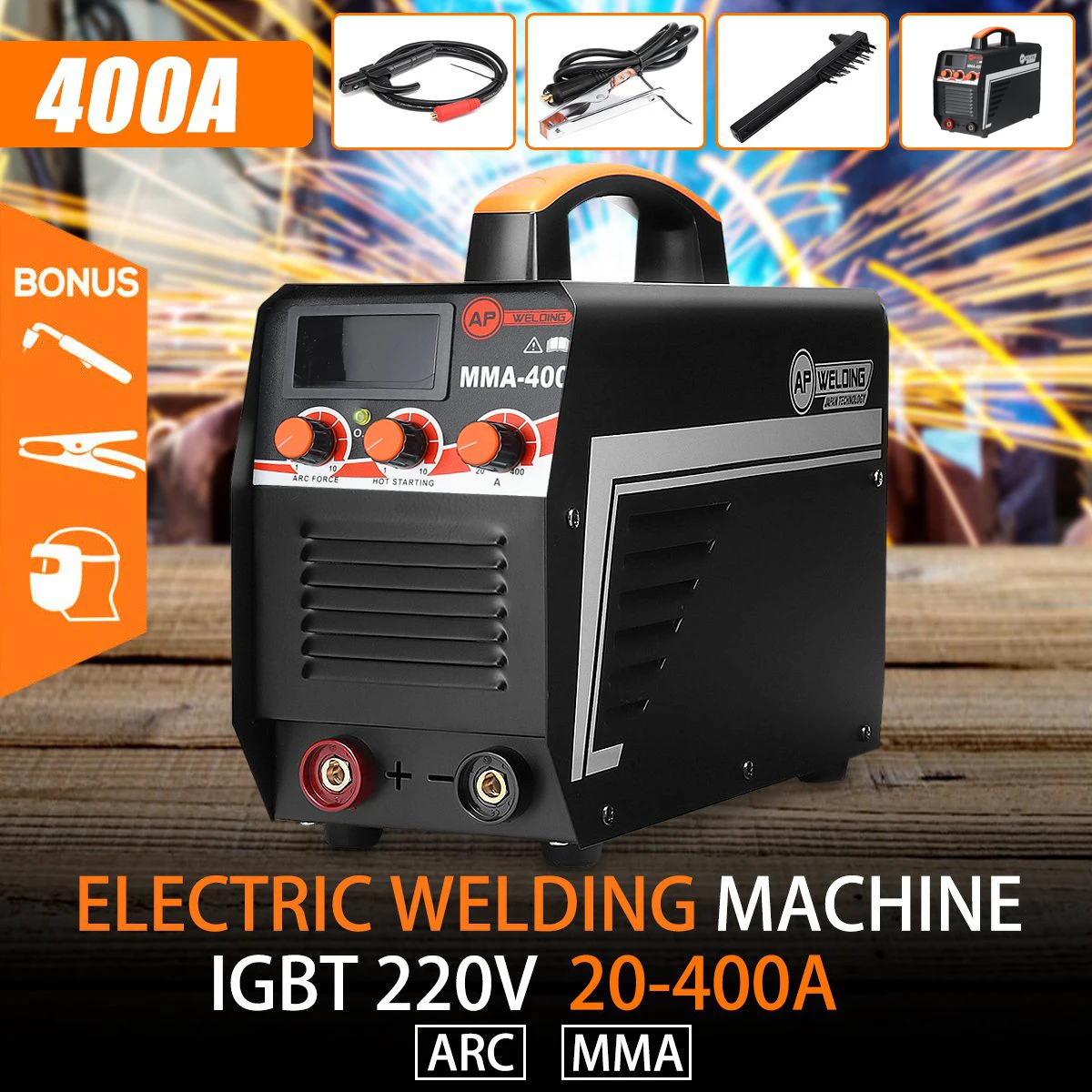 Сварочный аппарат IGBT инверторный дуговой электросварочный с цифровым дисплеем