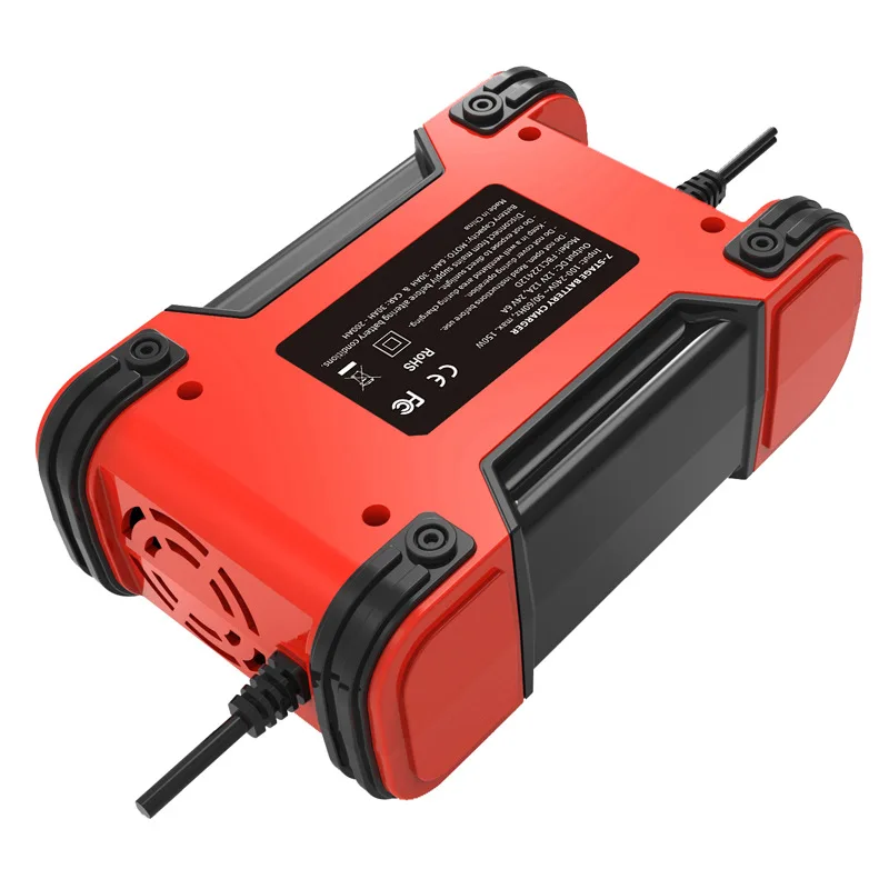 FOXSUR 12V24V 12A Automatic Car Battery Charger Pulse Repair LCD for Motorcycle Lead Acid Agm Gel | Электроника