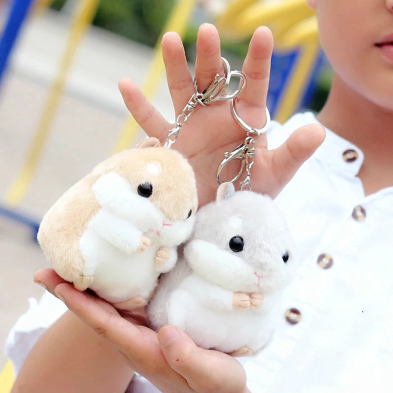 

Hamster doll plush keychain small pendant doll girl rag doll