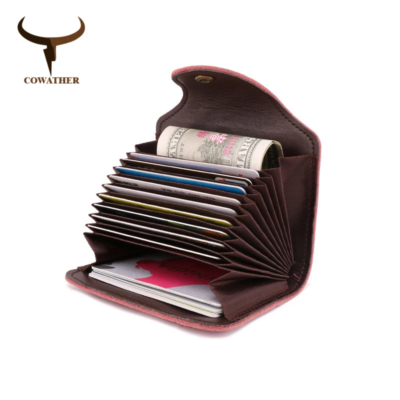 COWATHER женский кошелек из натуральной воловьей кожи высшего качества модный