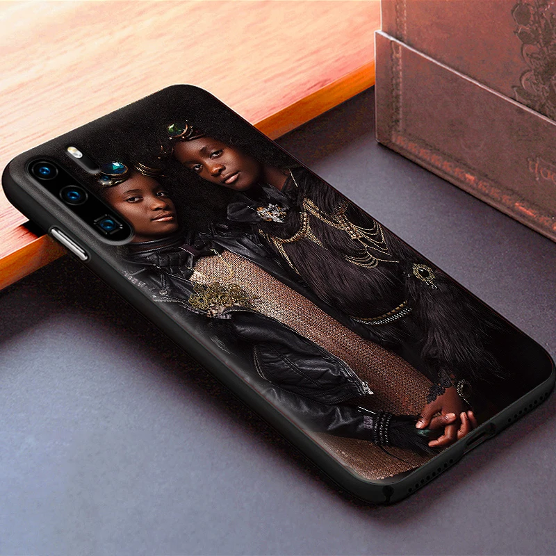 Афро девочки черная девочка ячейка чехол для huawei P8 P9 Mini P10 P20 2019 P30 LITE P Smart Z 2018 Pro Coque