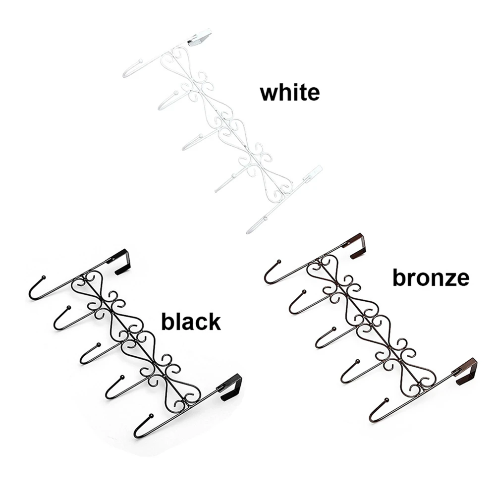 

Towels Coats Kitchen Bags Home Clothes Storage Rack Hanging Bathroom Wrought Iron Practical Door Hook