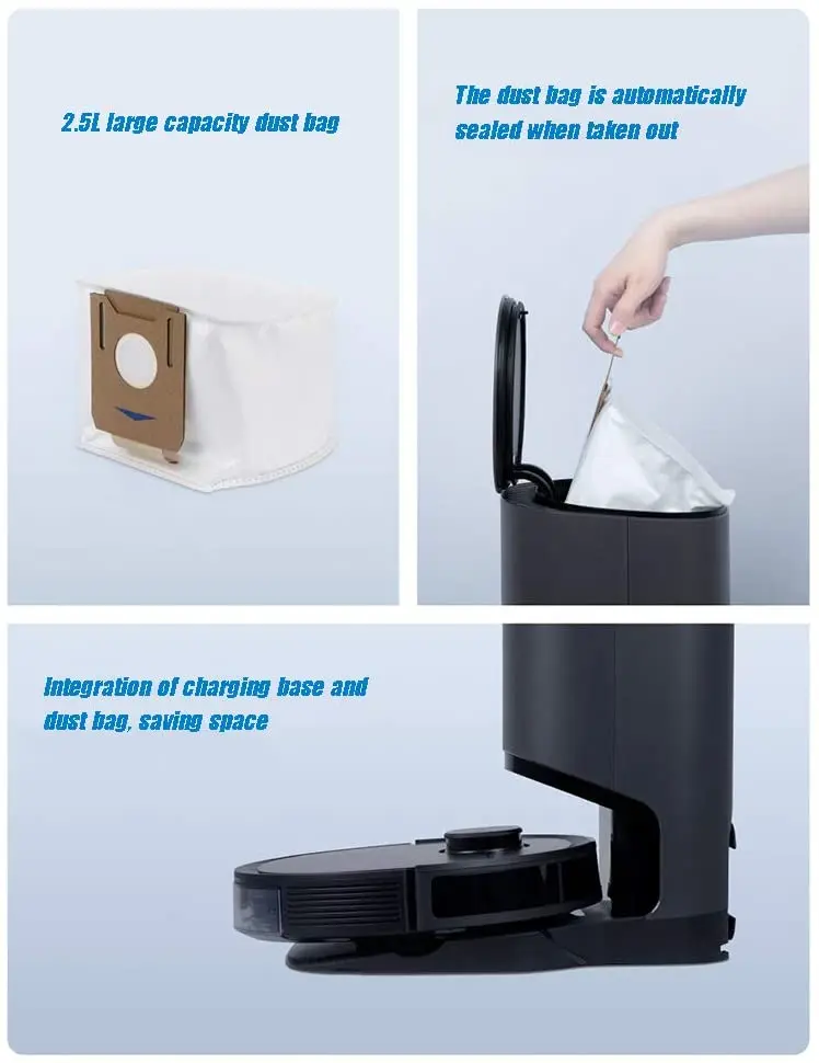 

1/2 Pack Replacement Vacuum Filter Dust Bags for ECOVACS T8 T9AIVI MAX Vacuum Cleaner Parts