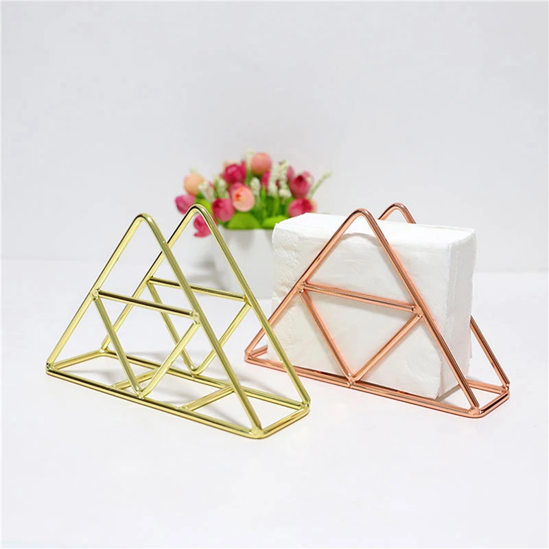 

Triangle Storage Rack Desktop Decor for Home Restaurant Hot Sale Paper Towel Holder Hollow Out