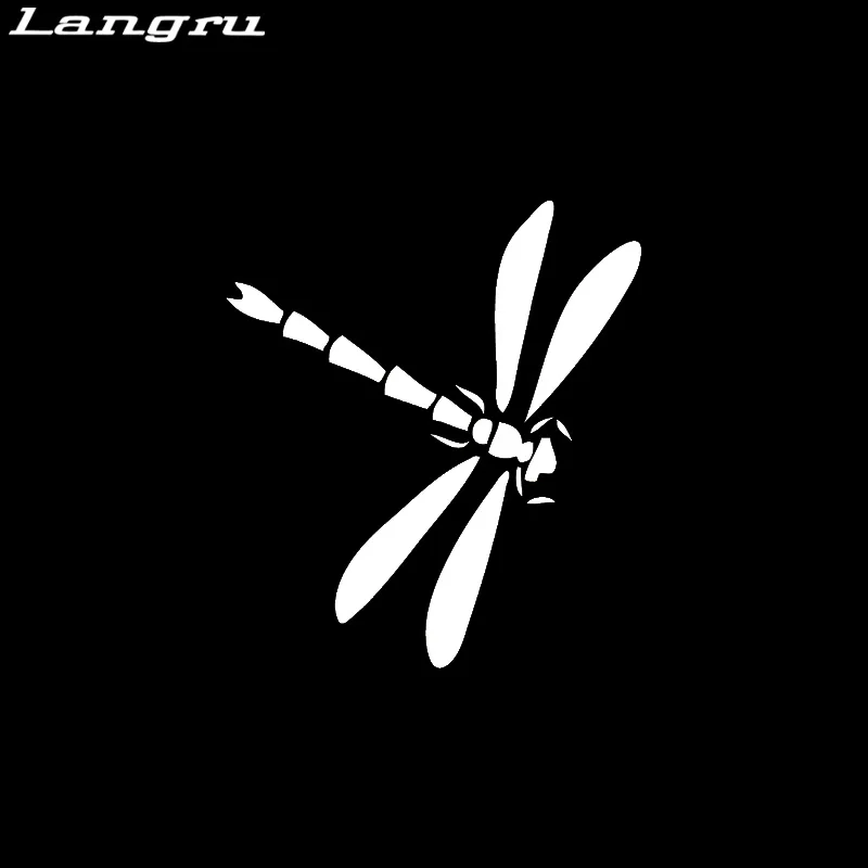 Langru Стрекоза силуэт автомобиля мультяшная наклейка животное виниловая