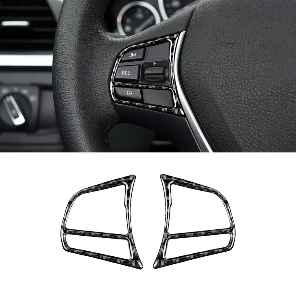 

Car Steering Wheel Button Decorative Cover Trim Decal for BMW F20 F21 F30 F34 F32 Soft Carbon Fiber Interior Accessories