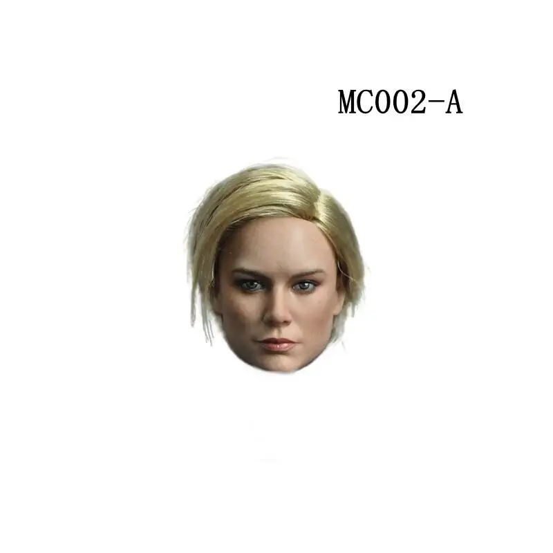 

1/6 Scale Head Carving Mancotoys Brie Larson Female Model PVC Plant Hair Short Straight Suitable 12Inch Action Figure Body