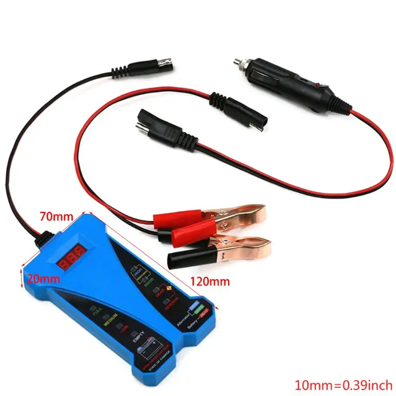 

12V DC Color LED Lorry Digitall battery batteries tester with Cigarette Lighter Plug accessory for Cars