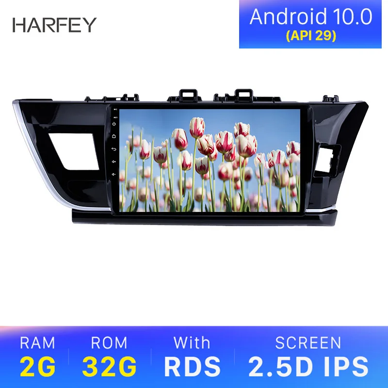 Harfey Android 10 0 API 29 радио GPS Navi 1 &quotдля 2014 Toyota Corolla RHD Bluetooth Поддержка SWC сенсорный экран