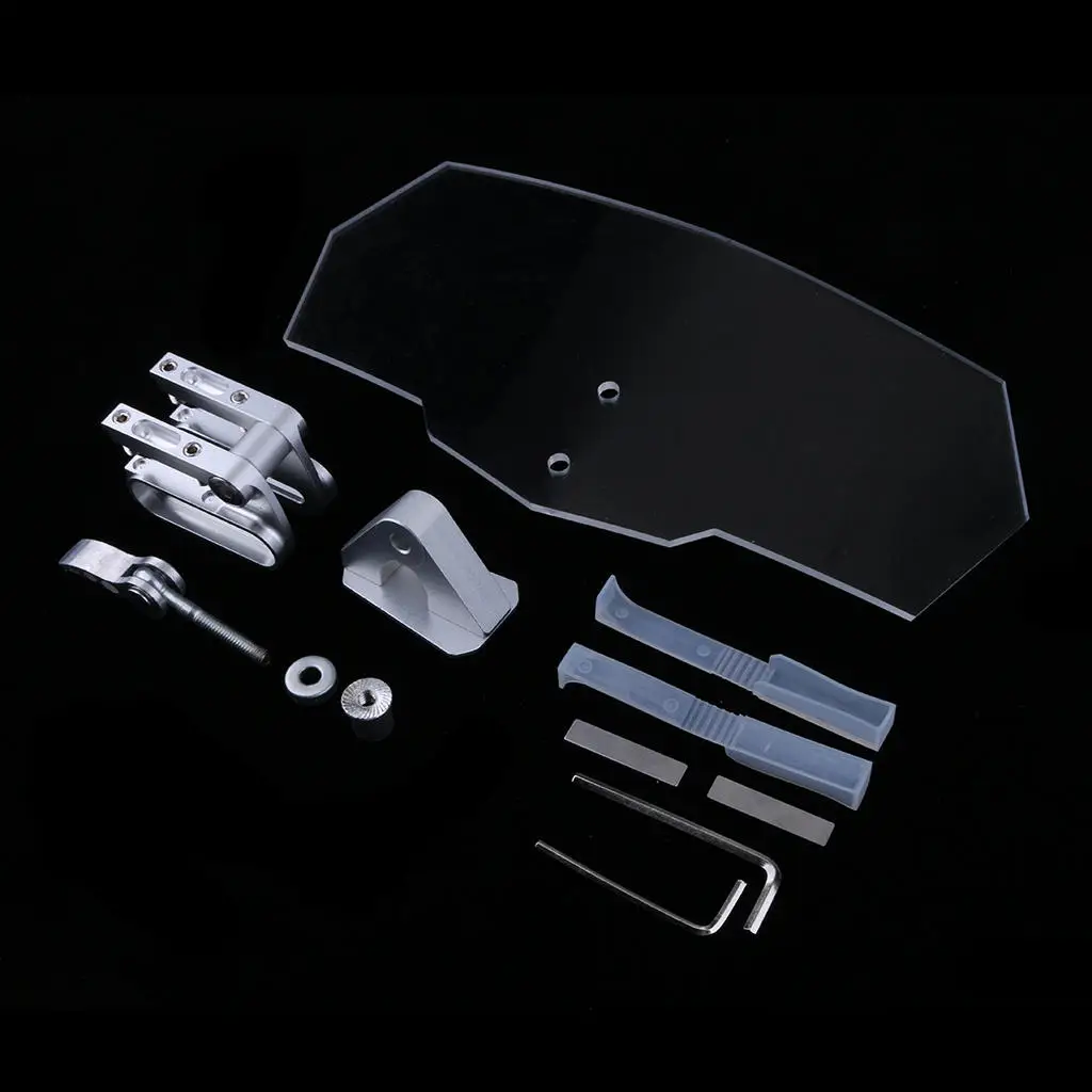 

Universal Motorcycle Adjustable Extension Deflector Windscreen Windshield Spoiler For