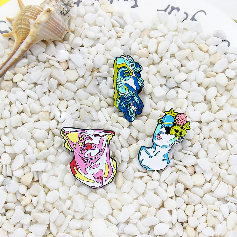 Креативная трендовая мультяшная забавная арт-брошь на лацкан масляная капля