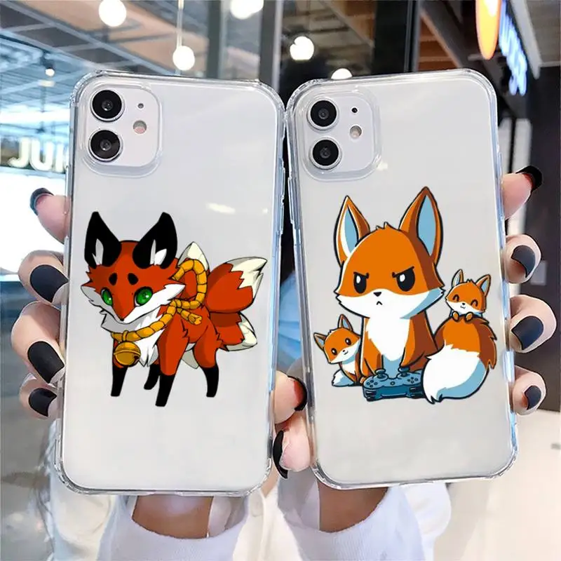 

Cute Cartoon Animal Fox Phone Case For IPhone SE2 11 11Pro XS MAX XR 7 8 6 Plus 5 5S SE 12 Mini 12Pro Max