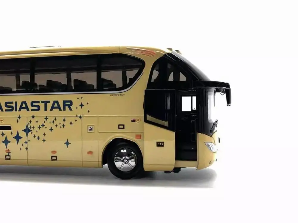 Литье под давлением 1:42 масштаб Asiastar YBL6148H модель автобуса с желтой/синей версией |