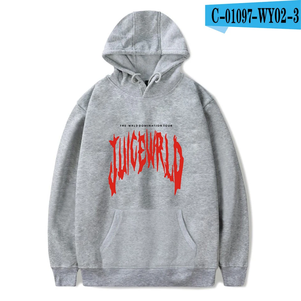 gray Толстовки с капюшоном rapper Juice Wrld для мужчин/женщин, Новое поступление, модный принт, поп-хоп стиль, крутой сок Wrld, толстовка с капюшоном, пальто - Цвет: gray