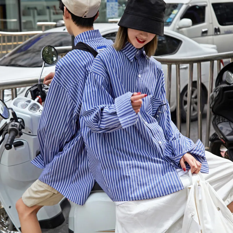 Весна-Осень 2020 новая молодежная Популярная свободная однобортная рубашка в