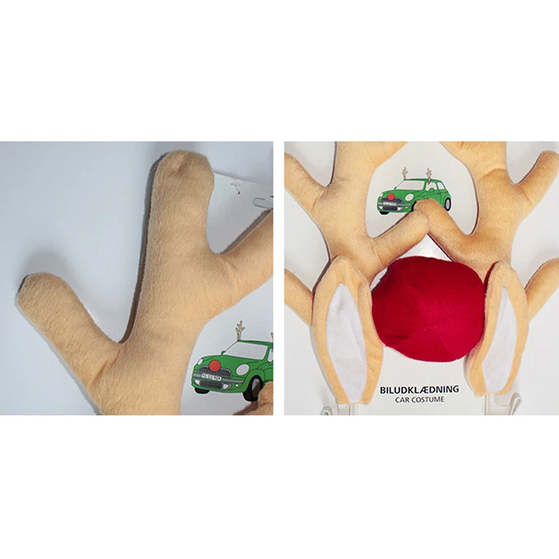 Рождественские автомобильные олени оленьи рога праздничные и прекрасные