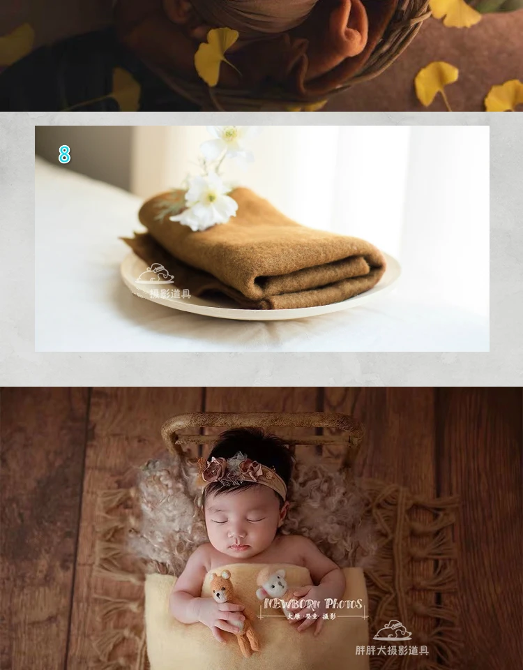 50*100 см шерстяное одеяло для фотосессии, тонкие обертки для новорожденных, одеяло, аксессуары для фотосессии, различные цвета
