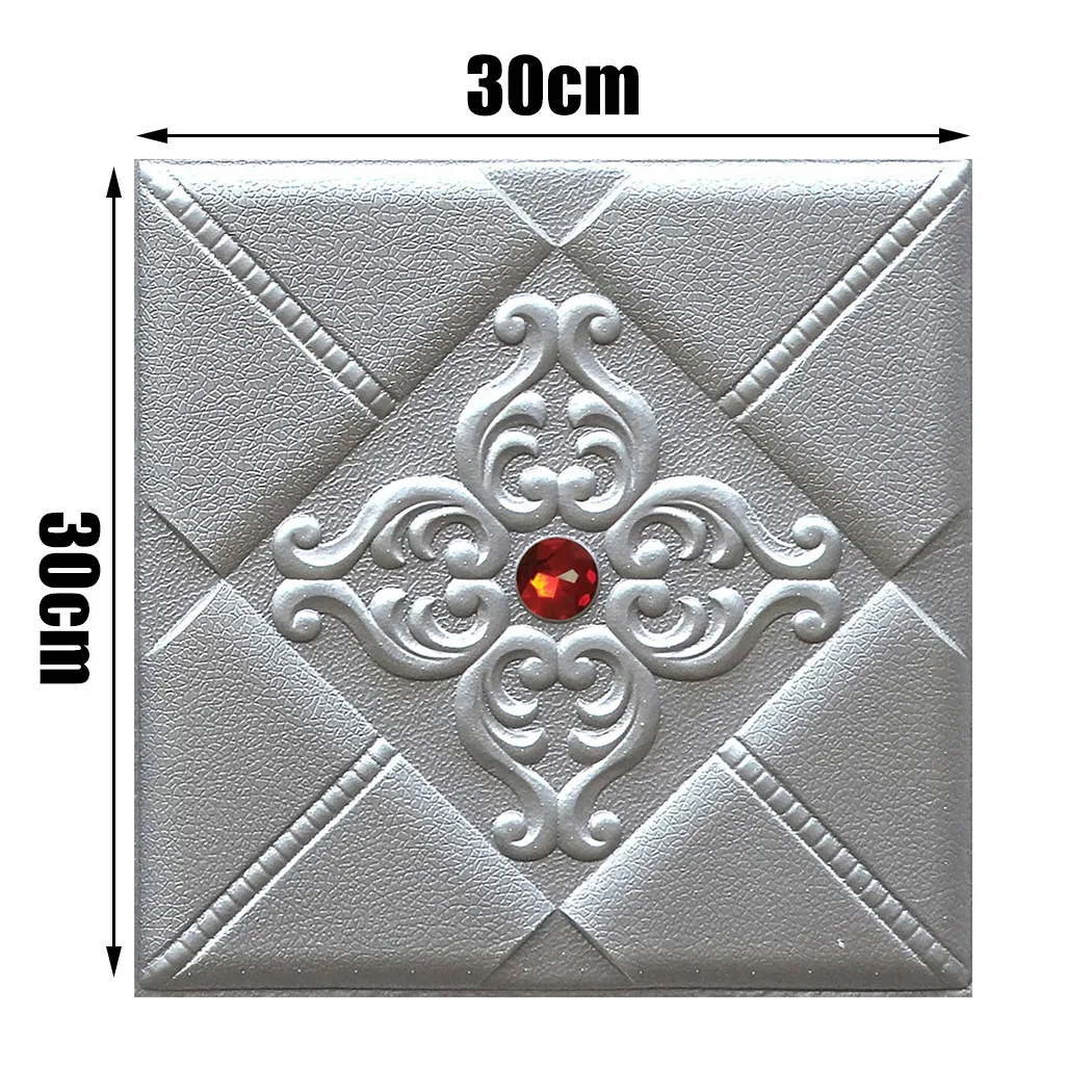 10 3D стены из керамической плитки 30 * 30cm PVC самоклеющиеся пенопластовые