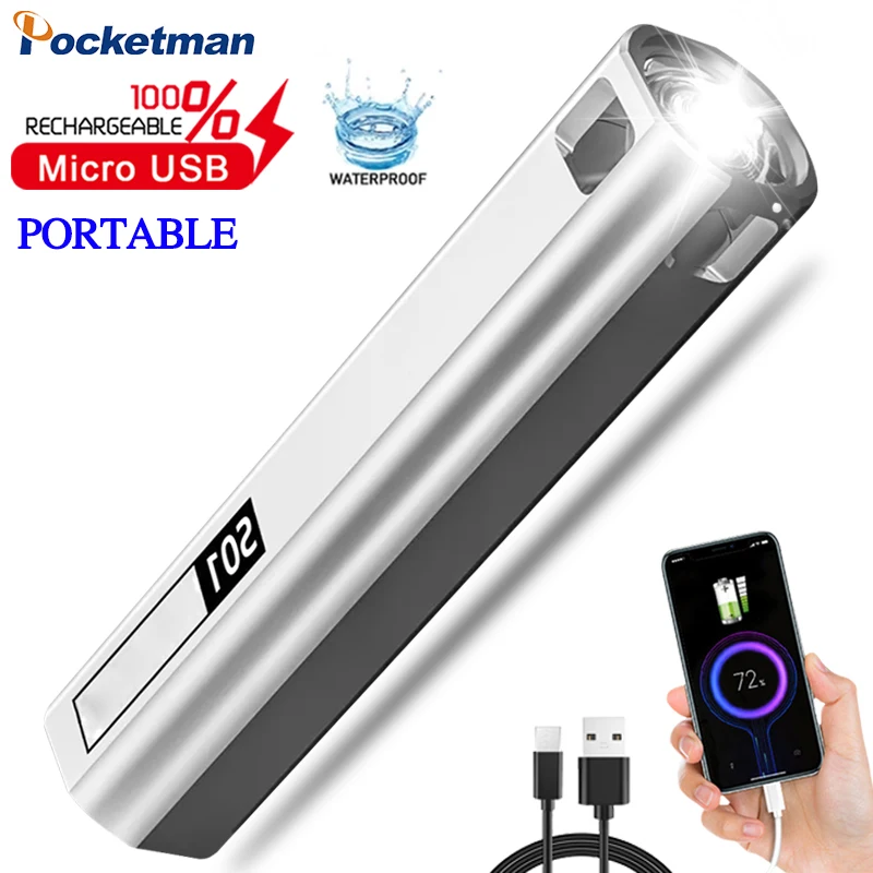

Мини-фонафонарь уличный портативный с USB-кабелем и аккумулятором