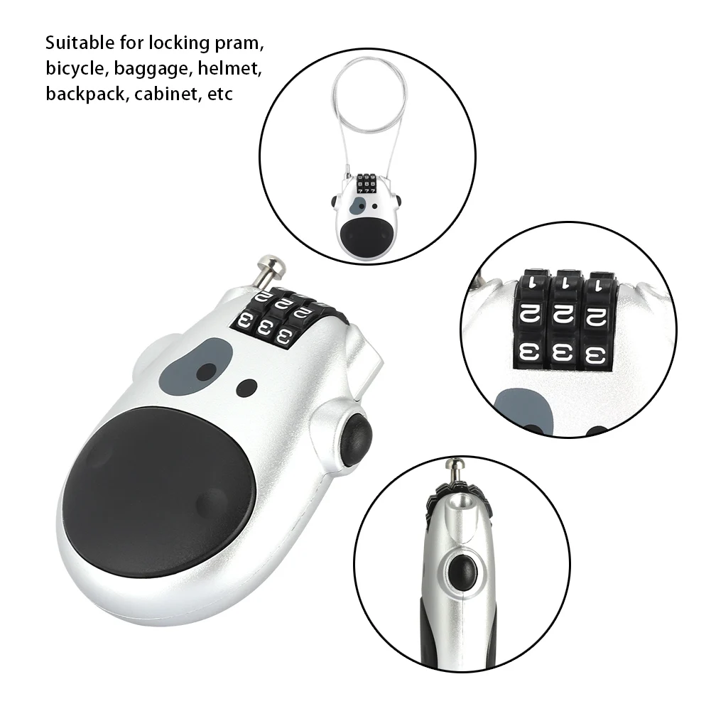 3 значный код Комбинации коляска замок велосипед трехколесный Пароль