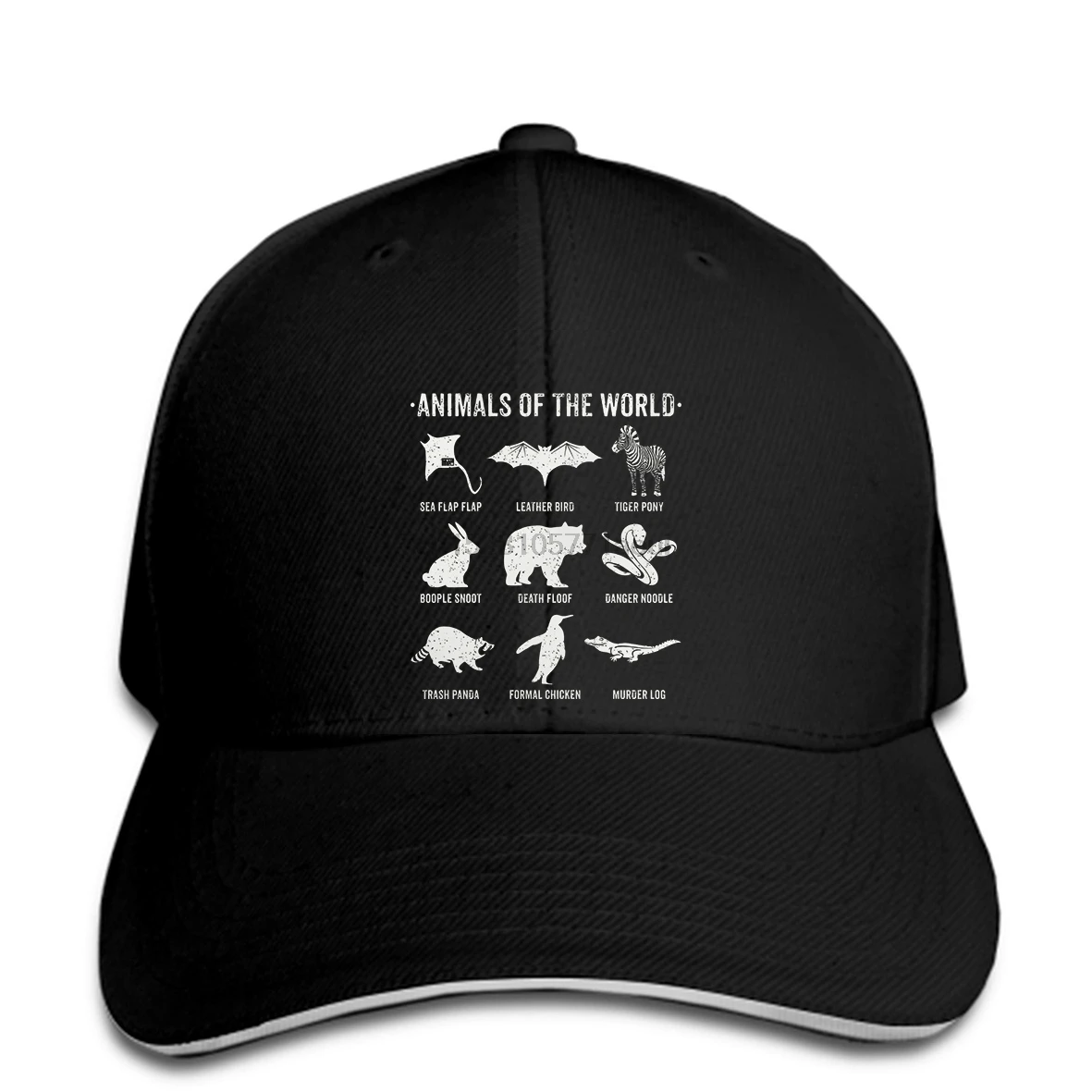

Baseball cap Fashion Cool Men Print hat Women Funny snapback Simple Vintage Humor Funny Rare Animals of the World