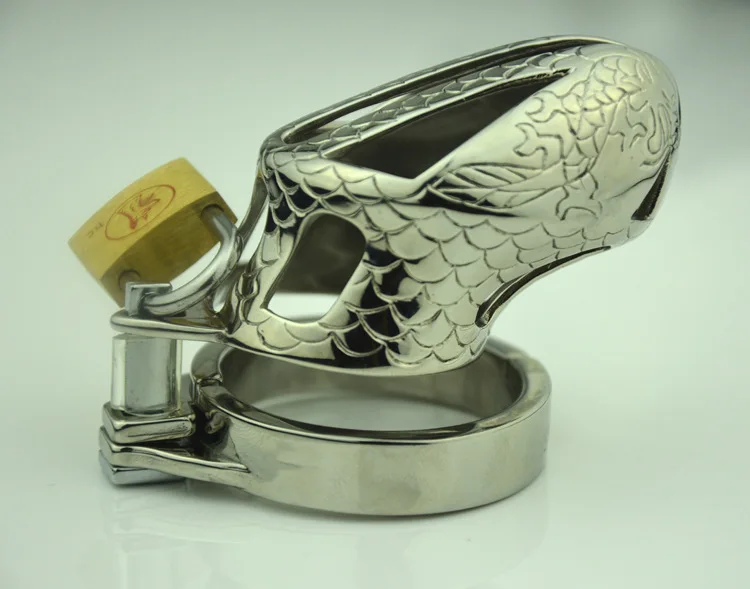 Мужская металлическая клетка для пениса фиксатор целомудрия размер S CB3000 Прямая