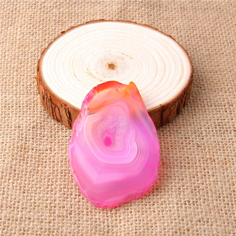 1 шт. Необычные розовые Агатовые слайсы для изготовления ювелирных изделий
