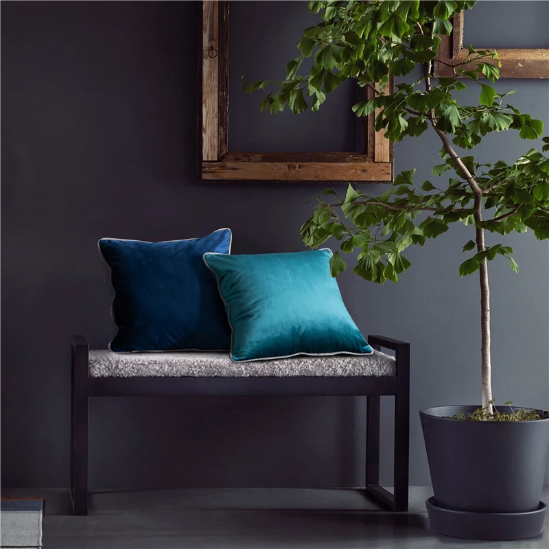 Однотонный домашний декор наволочка для дивана кресла гостиной мягкая бархатная