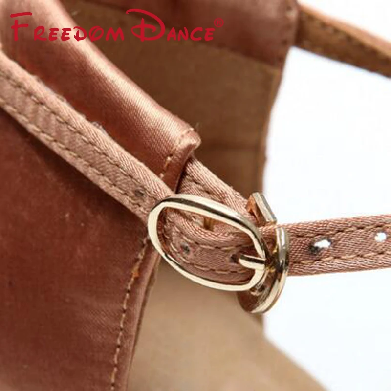 Женские атласные туфли для латиноамериканских танцев 5 см 8 с металлическим