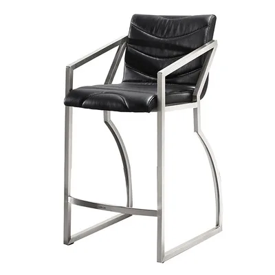 

Chrome counter Stool black Bar Chair Simple Bar Stool Wrought Iron Chair High Stool Modern cafe Chair Nordic club Accessories