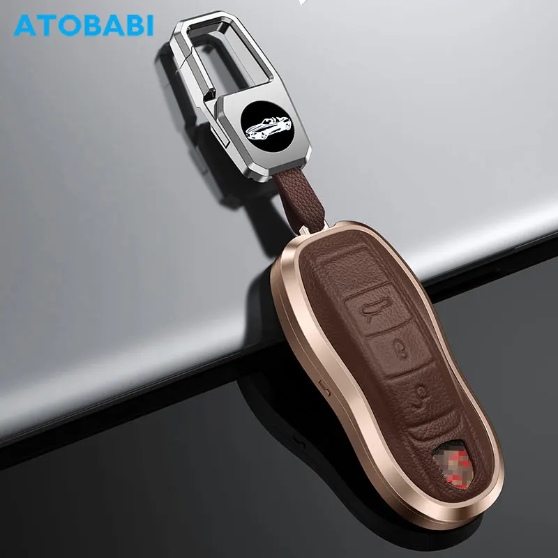 

ATOBABI Aluminum Alloy Car Key Case For Porsche Panamera Macan Boxster 986 987 Cayenne 911 996 Smart Keyless Entry Remote Cover