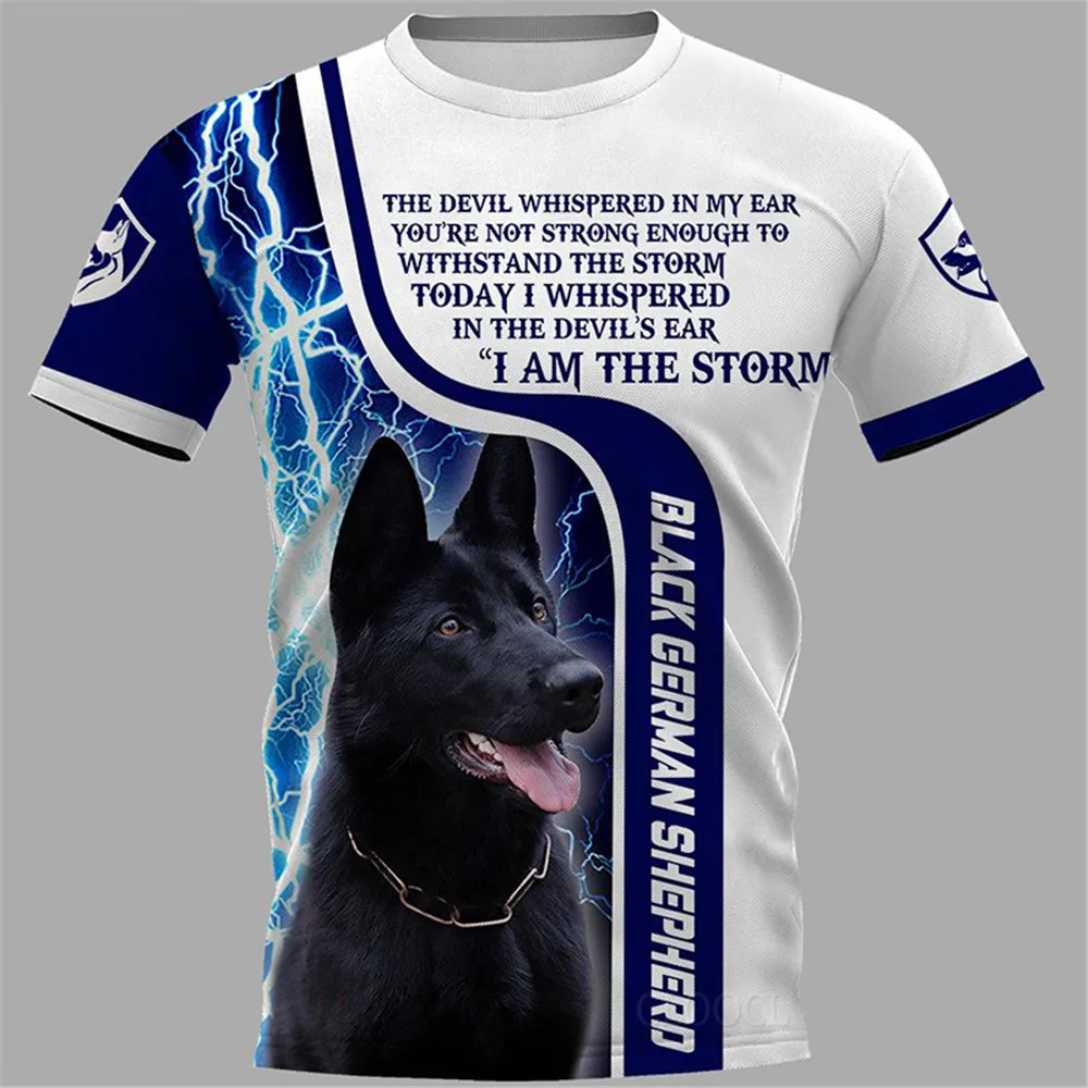 Новинка 2022 популярная мужская футболка CLOOCL с 3D-принтом немецкой овчарки Летние