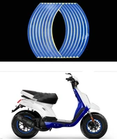 16pcs motorcycle wheel stickers reflective strips 12in waterproof rim stripe tape scooter bike tire decoratio