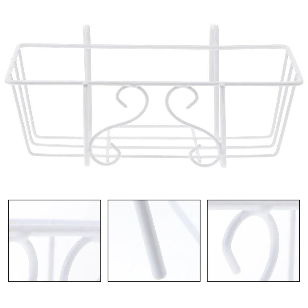 

1Pc Iron Balcony Hanging Flowerpot Rack Sqaure Railing Fence Planter Holder