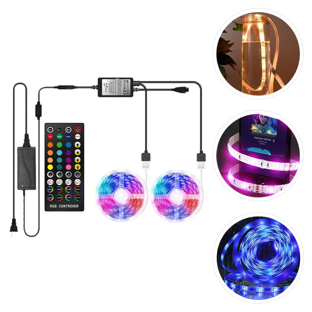 

1 Set RGB Light Strip 450-LED Remote Controlled Light Strip Plug