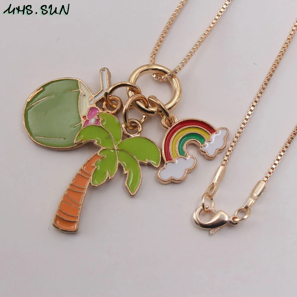 MHS.SUN 1 шт. модное ожерелье с подвеской в виде цветка/кокосового дерева