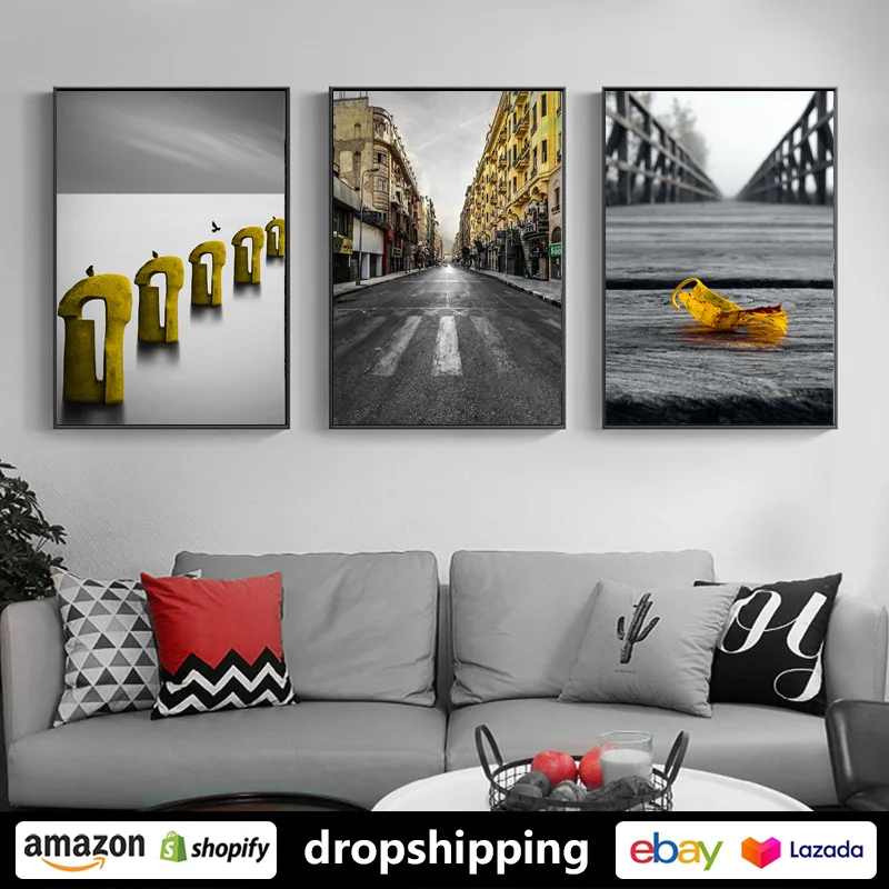 Художественная зона современные черные белые скандинавские пейзажи картины