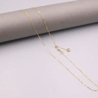fine pure au 750 18kt yellow gold chain 1mmw women o link necklace 18inch adjustable 1 3 1 6g