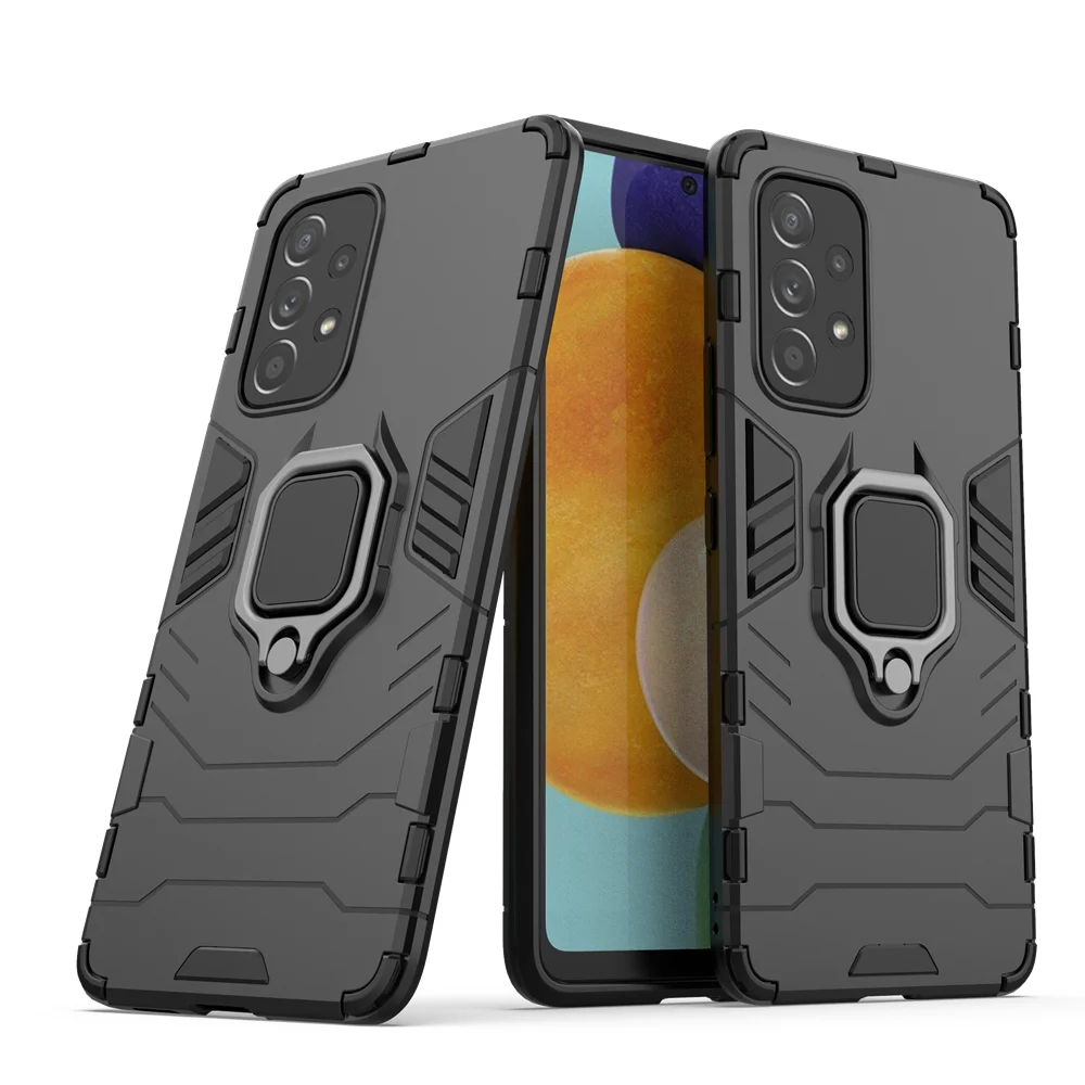 For Samsung Galaxy A53 5G Luxury Ring Back Cover Stand Armor ShockProof Case A 53 SamsungA53 Phone | Мобильные телефоны и