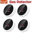 Детектор Утечки Газа Tuya, Wi-Fi, умный датчик утечки газа, светодиодный цифровой датчик дыма, работает с приложением Smartlife Tuya