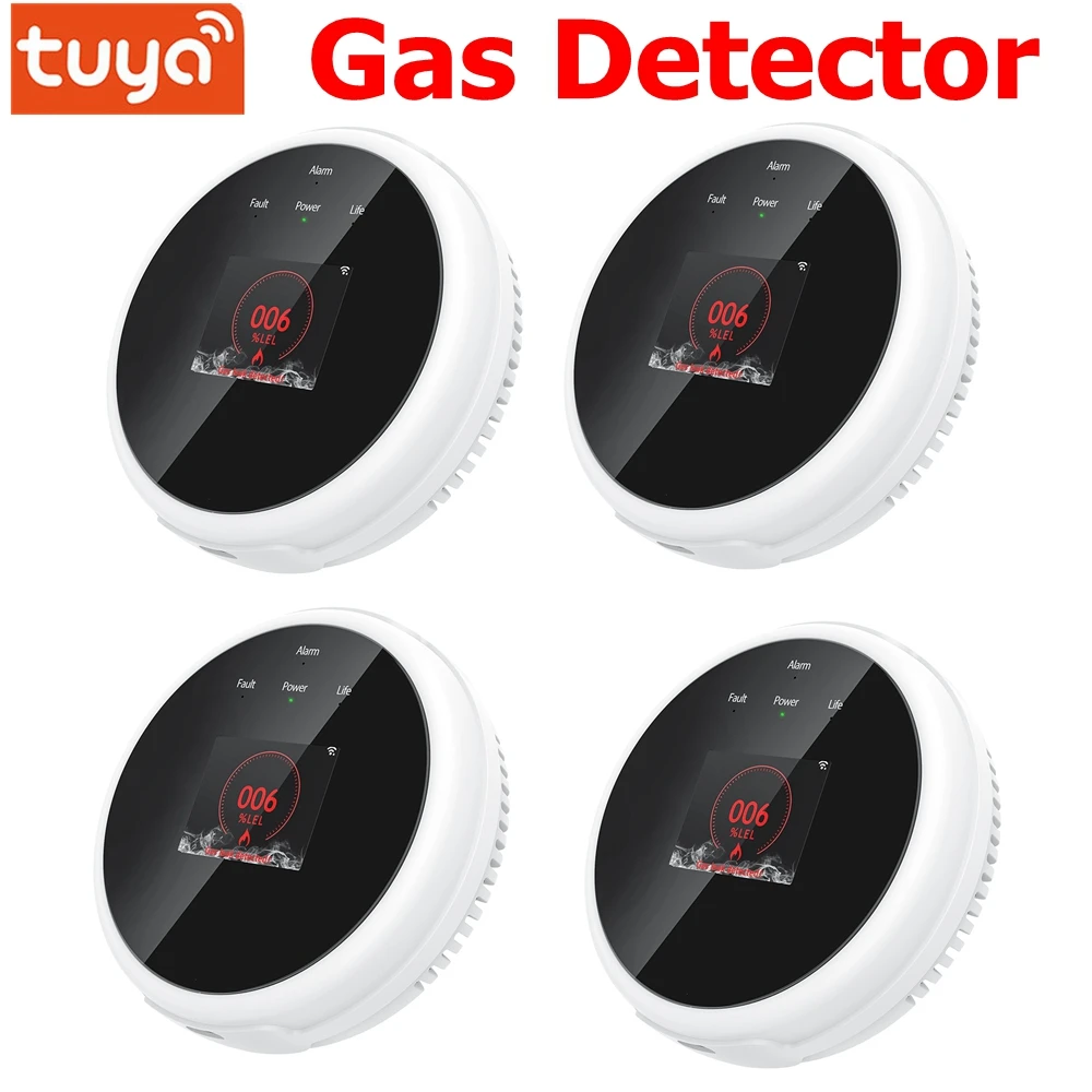 Смарт детектор утечки газа Tuya Wifi смарт датчик природного сигнализация со