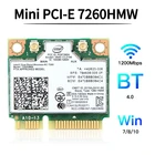 1200 Мбитс для Intel 7260 AC WiFi карта Mini PCI-E 7260HMW двухдиапазонный 802.11AC 2,4 ГГц5 ГГц Bluetooth 4.0 беспроводной Wlan WiFi адаптер